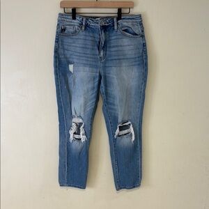 Distressed Blue Jeans